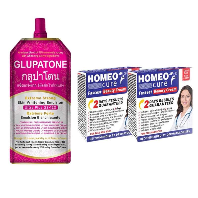 Glupatone With HomeCure Creams Skin Whitening Emulsion