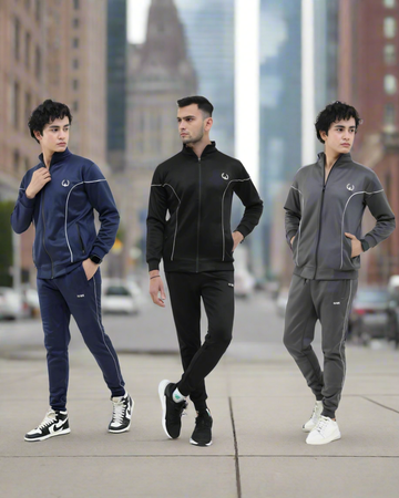 Men's Zipper Track Suit (With Hoodie)